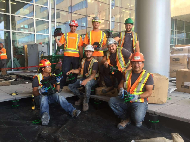 CHUM Building Project | Montreal, Canada 8,000 Moonbay Adjustable Pedestals | 90–320 mm